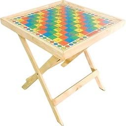Foldable Wooden Snakes and Ladders Side Table – Multipurpose Kids Activity Table | Handmade Bedside, Coffee, Side, Picnic Table | Indoor Outdoor Educational Board Game Furniture for Children-image-28