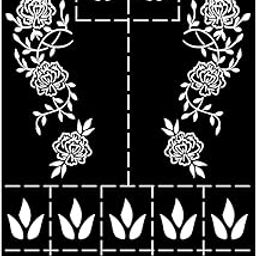 VANVATI Easy Peel Mehndi Stencil Sticker with Coordinated Finger Design Elements-image-69