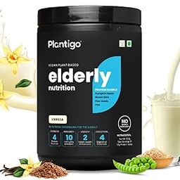 Plantigo Superior 51+ Plant Protein Powder for Senior Adults | Elders, Old Men & Women | No Sugar, 14 Calories | Pea Protein, Oats | Heart Health & Muscle Recovery, Vegan Protein (Vanilla - 500g)-image-73
