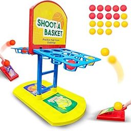 Wembley Shoot-A-Basketball Board Game for Boys & Girls Tabletop Action for 1 or 2 Players Easy to Assemble Portable Basket Ball Indoor Games Ideal for Birthday Gift-18