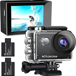 Xilecam Action Camera 1080P 30fps Sports Camera 40m/131ft Underwater Waterproof with 2 Batteries and Multi-Function Accessory-16
