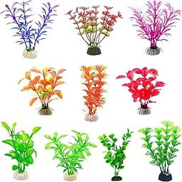 Buraq 10 Pcs Aquarium Artificial Plant, for Aquarium Decoration, Functioning Healthy Fish Tank, Accessories for Fish Tank (Pack of 10)-10