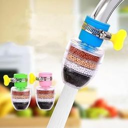 SARTHU Active Carbon Water Faucet, Clean Purifier Filter Cartridge Water Tap, Upgrade Universal Interface Faucet Filter (6-Layer Filtration), Multicolour, Polished-2PC-image-3