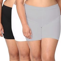 Adira | Shorts for Women Under Dress | Shorts for Women| Women Tights Shorts | Soft & Comfy, Knitted Stretchy Fabric | Perfect Length to Ware Under Dress | Pack of 3-image-58