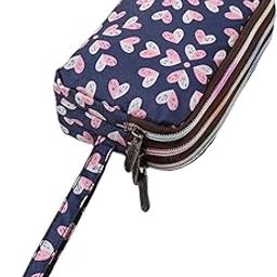 Women's Clutch Canvas Art Three-Layer Long Wallet Women's Handbag Large Capacity Key Coin Purse Casual Mobile Phone Bag-50