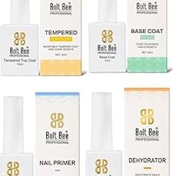 Base Coat, Top Coat, Nail Primer, Dehydrator- 15ml Soak Off UV LED Gel Nail Polish Kit for Nail Art, Manicure Pedicure pack of 4-49