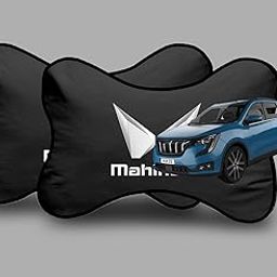 ANITA CORPORATION Car Company Logo Neck Headrest Pillow Compatible with All Mahindra Model Pain Relief, Cervical Neck Support Pillow, 22 x 16 cm, 2 Pieces, Black-image-103