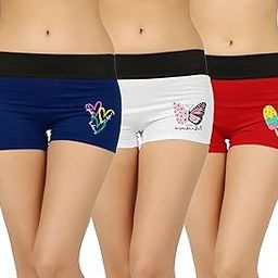 Multicolor Women Tummy Tucker Printed Boyshorts/Panty (Pack of 3)-picture-9