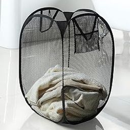 Kuber Industries Nylon Mesh Laundry Basket|Sturdy Material & Durable Handles|Netted Lightweight Laundry Bag 30 LTR (Multi) -KUBMART2756-1