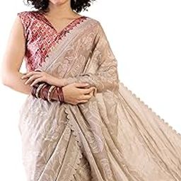 Women's Multicolor Chiffon Floral Printed Ready To Wear one Minute Saree With Unstitched Blouse (RTWKINJAL4263_5D_Parent)-6