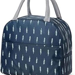 FLYNGO Large Insulated Lunch Bag for Office, School, Men, Women, Tiffin Pouch Bag, Hot & Cold Lunch Box Bags for Boys, and Girls (Leaf Blue)-19