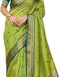 Women's Cotton Silk Jacquard Boardered Saree With Unstitched Blouse Piece (Kalyani)-image-2
