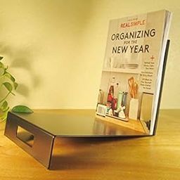 INDIAN DECOR. 2171 The Ultimate Magazine Rack | Sloping Black Metal Stand Design | Your Simple Modern Storage Nook for Periodicals, Books & Vinyl Records - Black-image-18