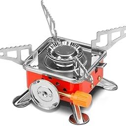 AESTROKE Mini Portable Gas Stove, Outdoor Portable Square Shaped Mini Camping Gas Stove | Furnace Burner for Backpacking Hiking | Cooking Tool For Mountaineering | Camping Card Type Picnic-image-19
