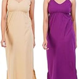 Women Cotton Maxi Seamless Bra Nighty Slip-image-43