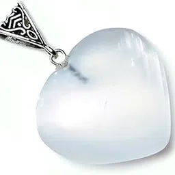 astroghar Natural White Selenite Crystal pendant-picture-27
