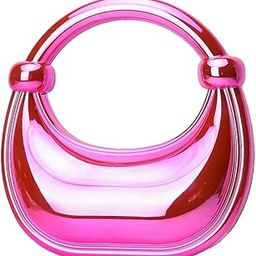 Moon Clutch Purse Metallic Acrylic Handbag for Women | Crossbody Sling Bags with Detachable Chain Strap Glossy Stylish Latest-image-99