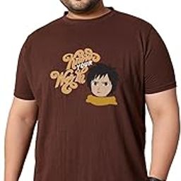 Plus Size Men's Regular Fit Printed Round Neck Tshirt-image-48