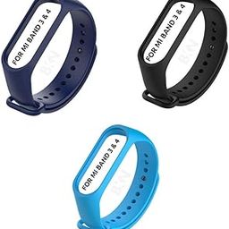 BKN® Smart Watch Band Strap Activity Tracker for Xiaomi MI Band 3 & Band 4 (Plain Color Combo 3)-image-91
