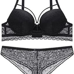 Padded Push up Bra Panty Lingerie Set for Women-image-61