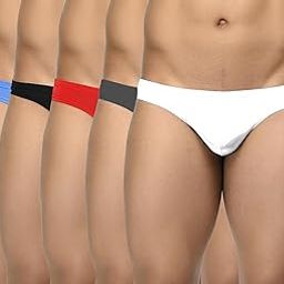 Magic Flash Antimicrobial Semi-SeamlessThongs Underwear for Men (Pack of 5)-image-26