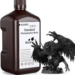 ELEGOO Standard 3D Printer Resin 405nm Photopolymer Resin LCD UV-Curing Resin for Mars Saturn Jupiter MSLA DLP LCD 3D Printing Pure Black 2000g-image-60