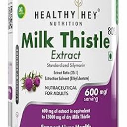HealthyHey Nutrition Milk Thistle (Silymarin Marianum) - 600mg Extract - Support Liver Health - 120 Veg. Capsules-21