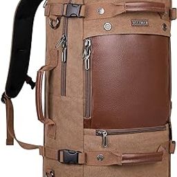 Travel Backpack for Men Carry on Luggage Backpack Large Man Canvas Rucksack with Shoe Compartment-image-54