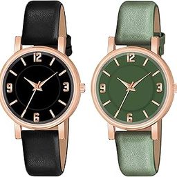 Analog 5 Different Color Round Dial Leather Watch for Women and Girl Single and Combo Watches for Womens and Girls Set of 2 and Set of 3-image-59