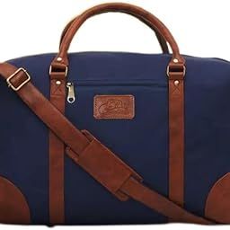 Duffle Luggage Bag 22 cm Nylon Large Weekender Travel with Detachable Shoulder Strap for Men & Women (Blue)-image-51