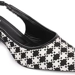 Women Comfortable Kitten Heel Pointed Toe Slingback Fashion Shoes for Daily use, Office use, Casual use-image-12