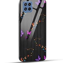 NDCOM for Samsung Galaxy M53 5G Back Cover Butterflys Beautiful Printed Glass Case-16
