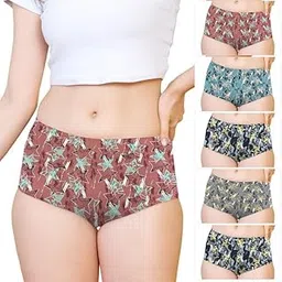 kalyani 5500 Women's Printed Soft & Breathable Cotton Boyshorts Panties | Pack of 6-picture-23