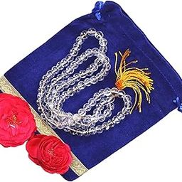 RAGHAV Japa Prayer Beads Original Certified Sphatik Jaap Mala 108 Beads, 6mm, White-24