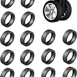 FABWAY 16Pcs Luggage Wheel Covers - Protector Covers for Most Luggage Wheels (BLACK), black, 2.2 x 2.2 x 0.6 inches-image-5
