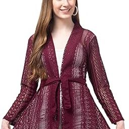 Women's Lace Shrug – Elegant Sheer Mesh Open Front Cardigan, Lightweight Cover-Up for Casual, Wedding, Evening & Summer Outfits-image-30