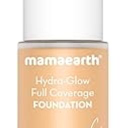 Mamaearth Hydra-Glow Full Coverage Dewy Finish Liquid Foundation With Vitamin C & Turmeric- 30 Ml|Full Coverage|Gives 3X Instant Glow|12-Hour Long Stay & Hydration|Spf 35|Non-Drying (02 Crème Glow)-0