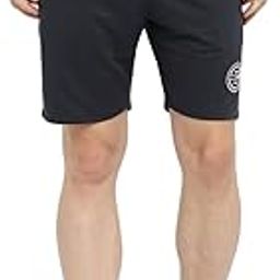 Men's Casual Bermuda Shorts | French Terry | Placement Print | Regular Fit | Side Pockets | Drawstring Waist | Lounge & Summer Wear-image-49