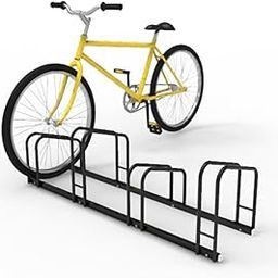 Cycle Stands India Mild Steel Black Floor Mount Staggered Bicycle Parking Stand for 4 Bikes – Design for Secure Storage and Space-Saving in Garage & Tight Spaces-picture-14