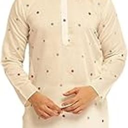 (Since 1958 Men's Jacquard Silk Multi Shade Kurta with Sequence-image-52
