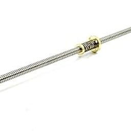 INVENTO 1pcs Nema 17 4.2 Kg-cm Stepper Motor + Flexible coupling with 100mm (0.1mtr) T8 TR8 8mm Lead Screw square thread with Anti-backlash Brass Nut CNC Robotics DIY Projects 3D Printer-image-39