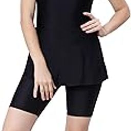 Women's Sleeved U-Back Swimdress with Boyleg | Comfortable, Modest Coverage & Built-in Bust Support-picture-32