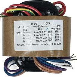 MeLphi Transformer R-Core YS 220V 30W (30VA) for preamp/dac/Headphones 24V +24V 9V+9V-23