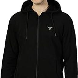 Mens Cotton Blend Full Zipper Solid Hoodies | Regular Fit Hooded Neck Full Sleeve Sweatshirt | Everyday Comfort and Warmth | Stylish Hooded Jacket for Men-image-105