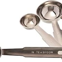 Dynore Stainless Steel Set of- 4 Measuring Spoons 13.5 x 2 x 4.5 cm-4