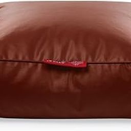 Style Homez Premium Leatherette Large Classic Square Floor Cushion Tan Color, Cover Only-image-66