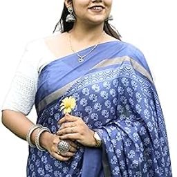Elegance with Mulmul Cotton Digital Printed Kalamkari Saree With Matching Blouse Piece, Floral Printed saree across rich fabric. This saree blends traditional artistry with a regal touch.-image-31