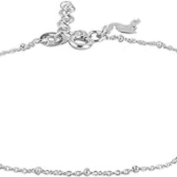 Womens 925 Sterling Silver Rhodium Plated with Dangling Crane Adjustable Charm Anklet-image-37