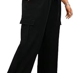 Straight Wide fit Long Length Cargo Style Lower for Women/Trending Multi Pocket Style, Relaxed Casual Pants for Women-image-67