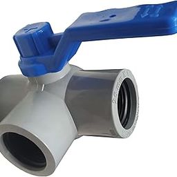 Kamal Agrotech PVC Three-Way Ball Valve, Heavy-Duty Handle, Threaded Connections (1 Inch)-image-85